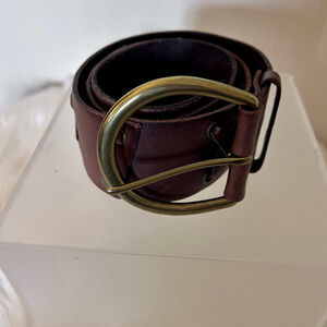 Holt Renfrew Vintage Linea Pelle Western Braided Brown Leather Belt Medium